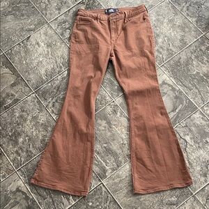 HOLLISTER Y2K High-Rise Vintage Flare Soft Stretch Brown Urban Grunge Pants